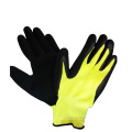 13 Gauge Liner Palm Coated Black Latex Crinkle Safety Gloves